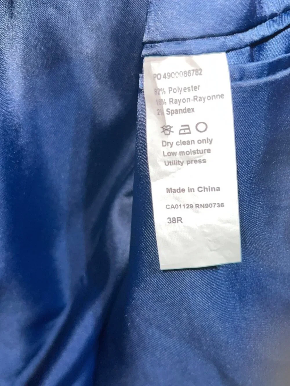 2 pc Calvin Klein Mens Blue Suit Two-Button Blazer 38R w Dress Pants 32W x32 - Picture 8 of 11